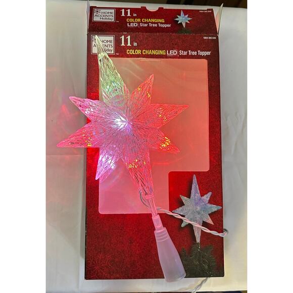 Home Accents Holiday 11" Color Changing LED Bethlehem Star Tree Topper - Picture 3 of 5
